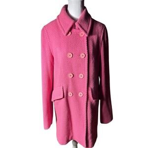 Vintage Marvin Richards Medium Wool Barbie Pink Paisley Peacoat RARE Jacket